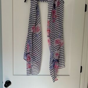 Floral Striped Scarf
